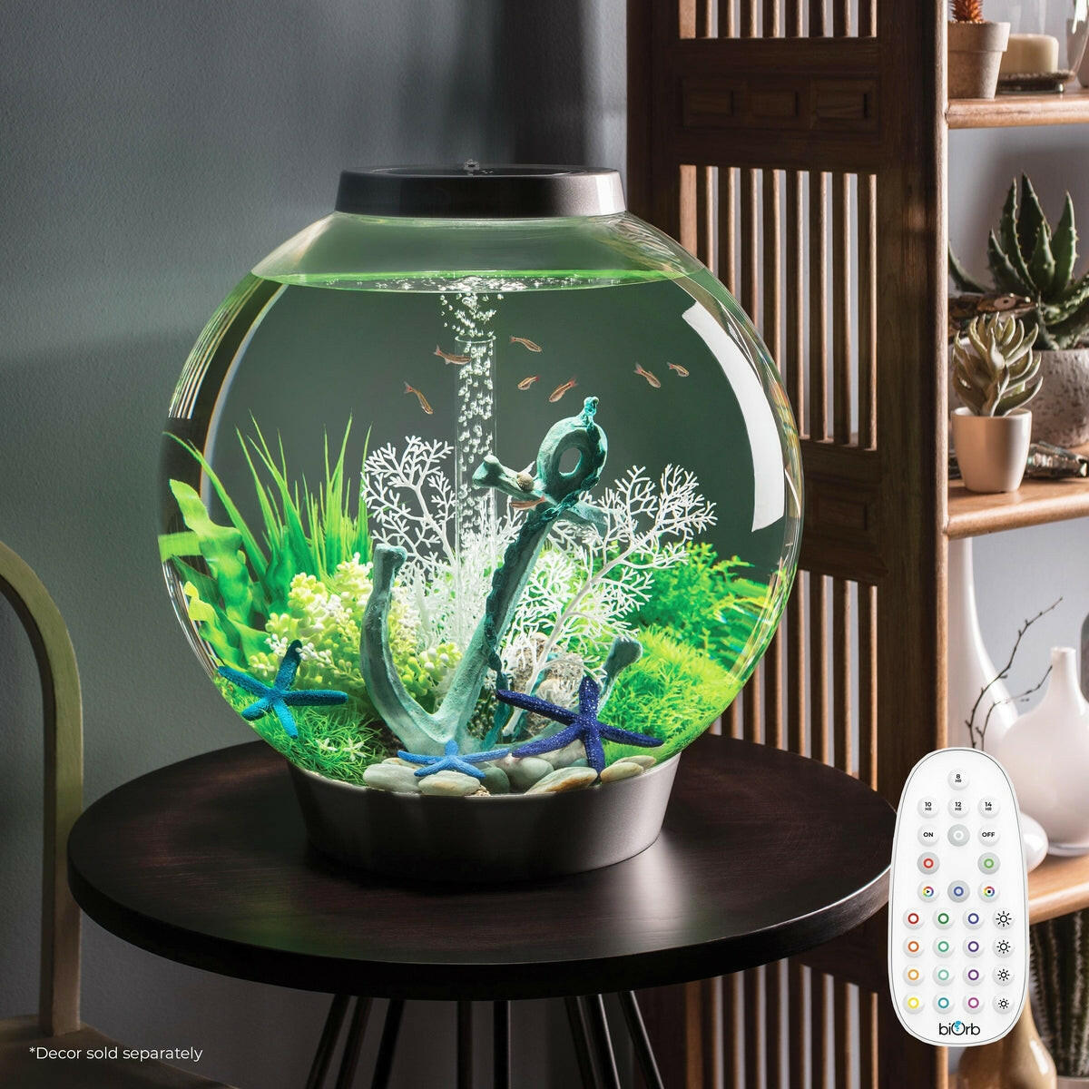 biOrb Classic 60 Aquarium with MCR LED - 16 Gallon - Silver BiOrb