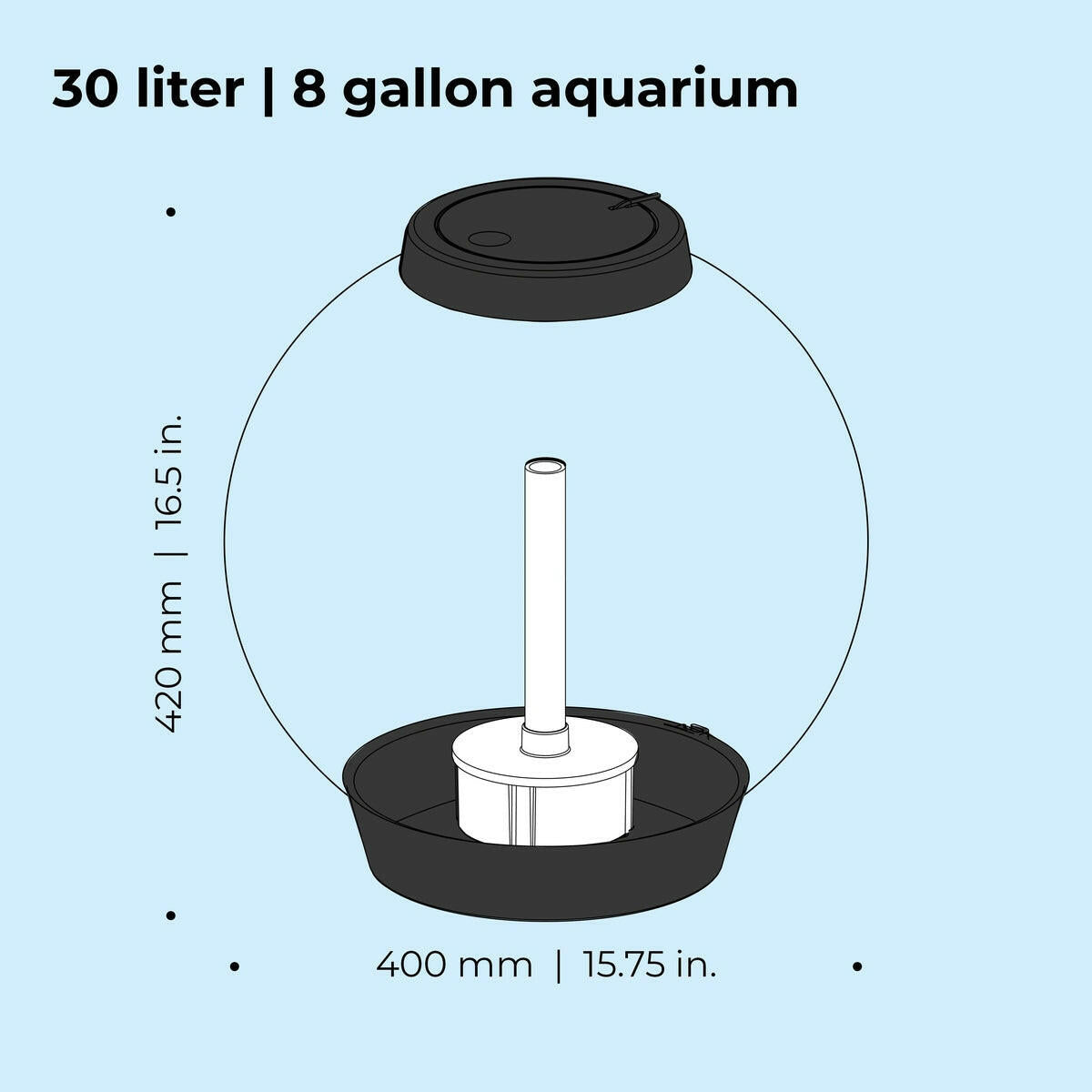 biOrb Classic 60 Aquarium with MCR LED - 16 Gallon - Silver BiOrb
