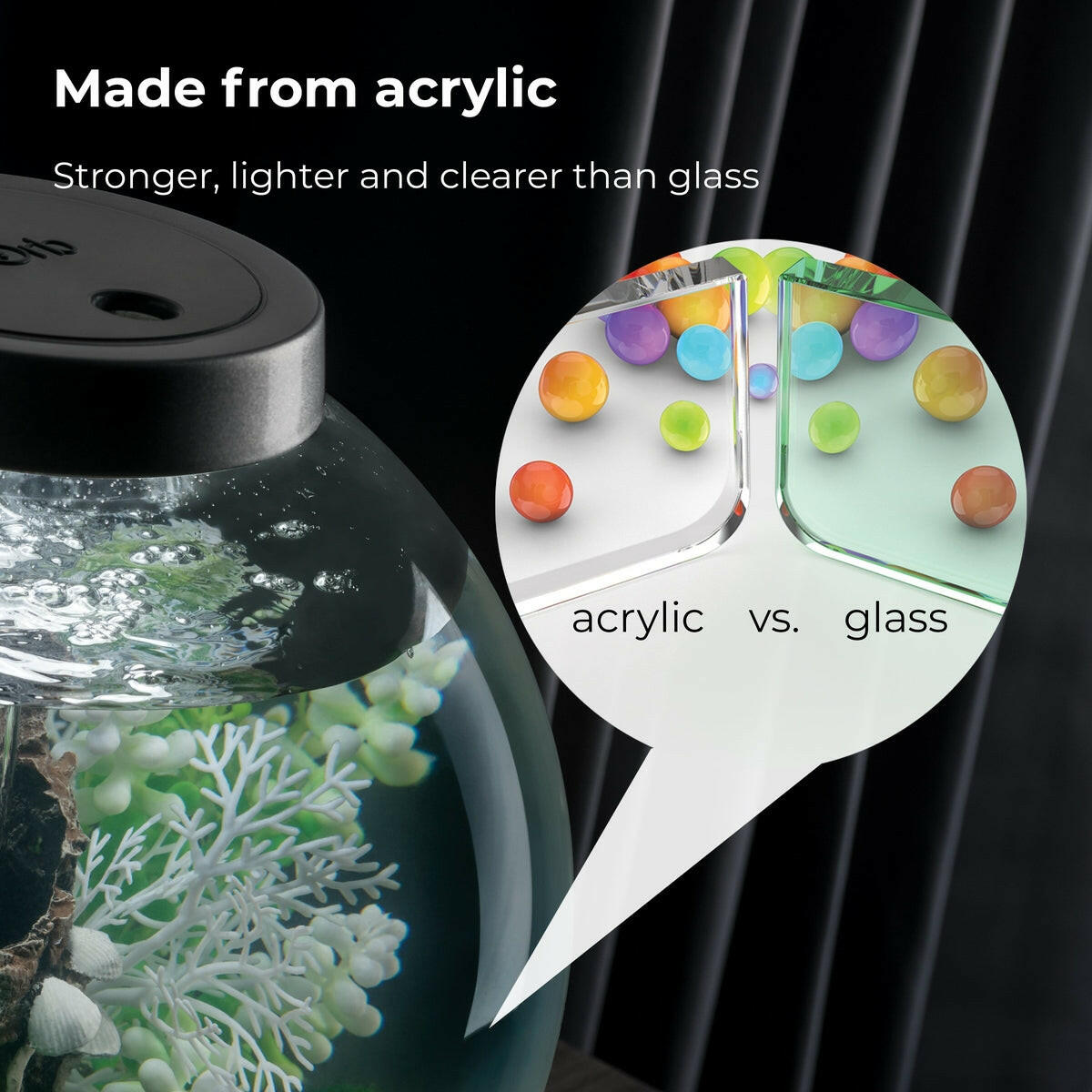 biOrb Classic 60 Aquarium with MCR LED - 16 Gallon - Silver BiOrb