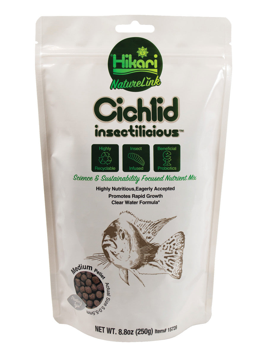Hikari USA NatureLink Cichlid Insectilicious Pellet Fish Food
