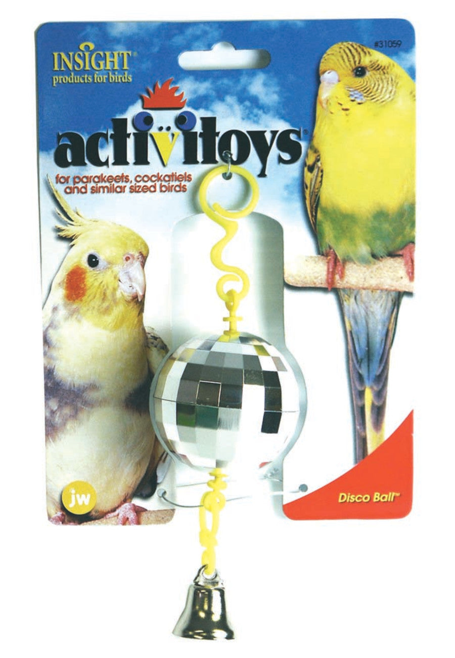 JW Pet ActiviToy Disco Ball Bird Toy
