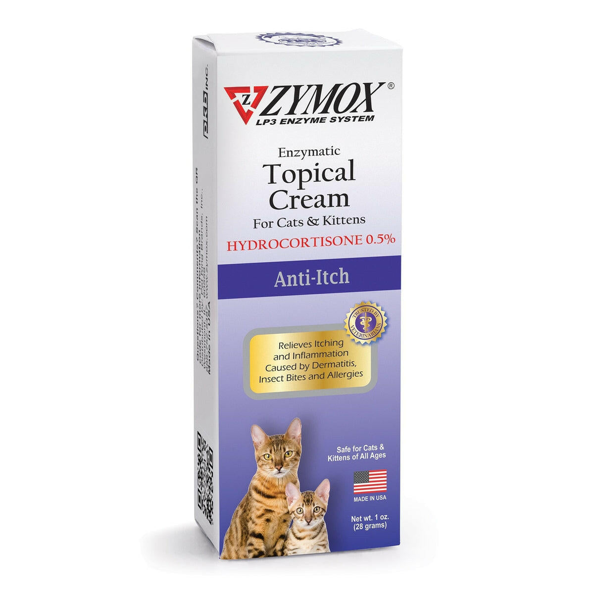 Zymox Enzymatic Topical Cream 0.5% Hydrocortisone for Cats & Kittens
