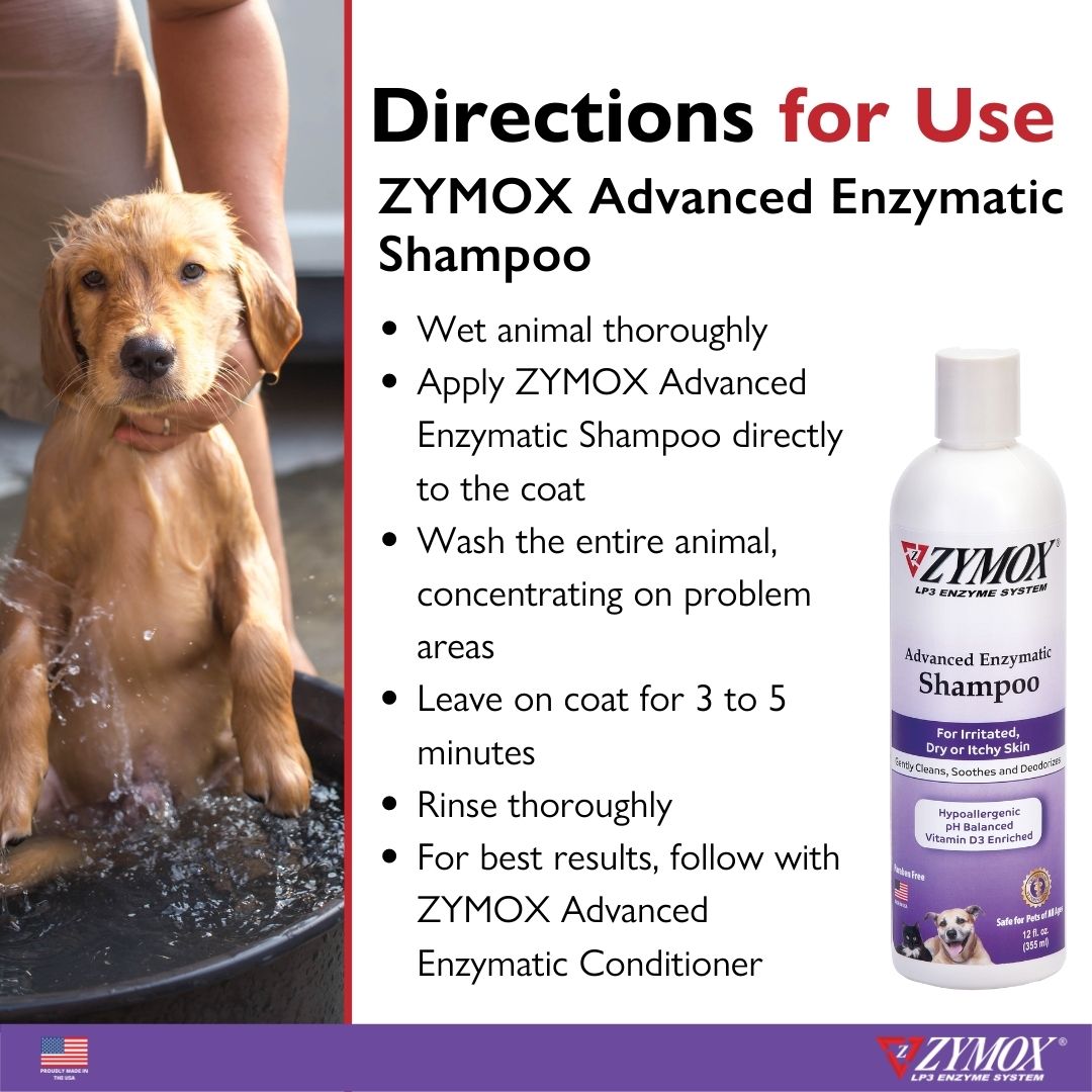 Zymox Advanced Enzymatic Shampoo for Dry or Itchy Skin ZYMOX
