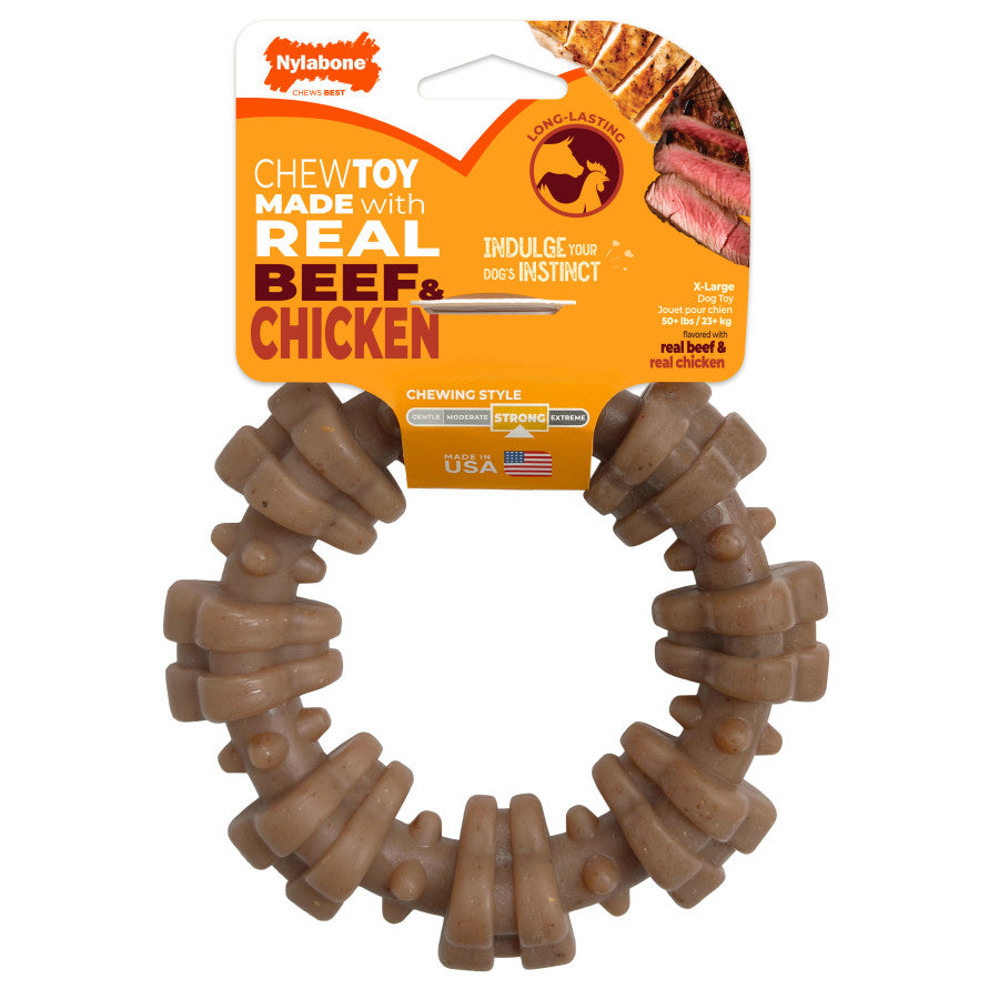 Nylabone Strong Chew Textured Ring Dog Chew Toy