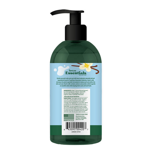 TropiClean Essentials Goat's Milk Shampoo for Dogs, Puppies & Cats - 16 oz.