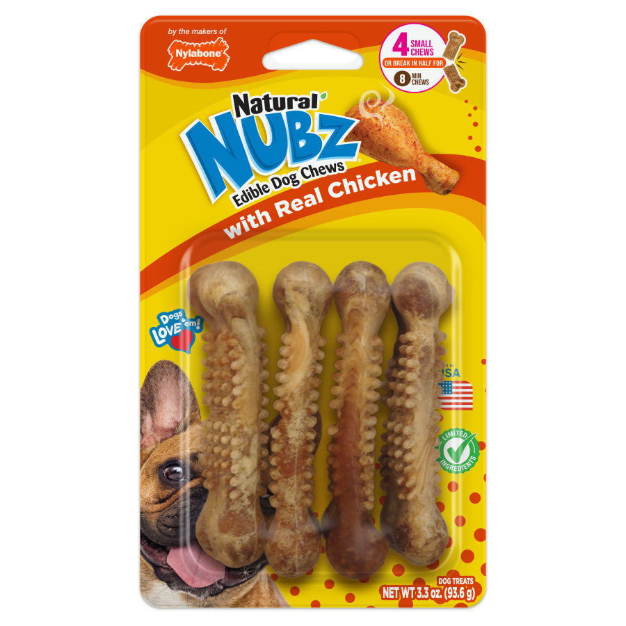 Nylabone Nubz Chicken Dog Chew Treats