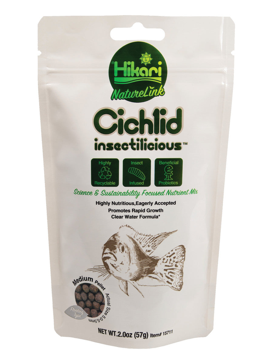 Hikari USA NatureLink Cichlid Insectilicious Pellet Fish Food