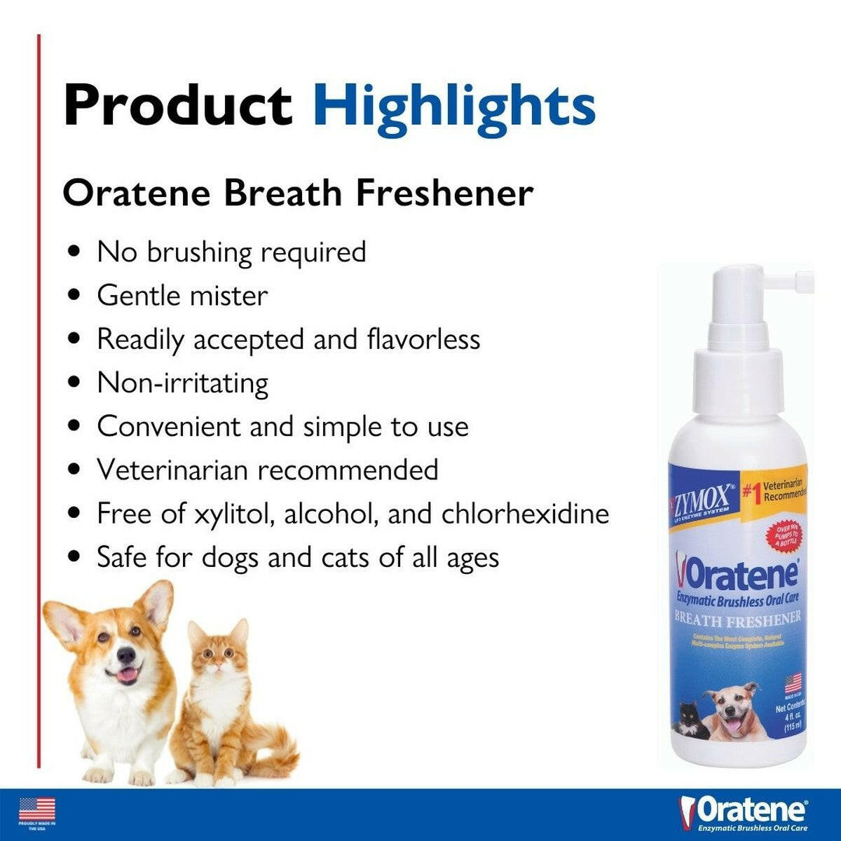 Zymox Brushless Enzymatic Breath Freshener for Dogs.
