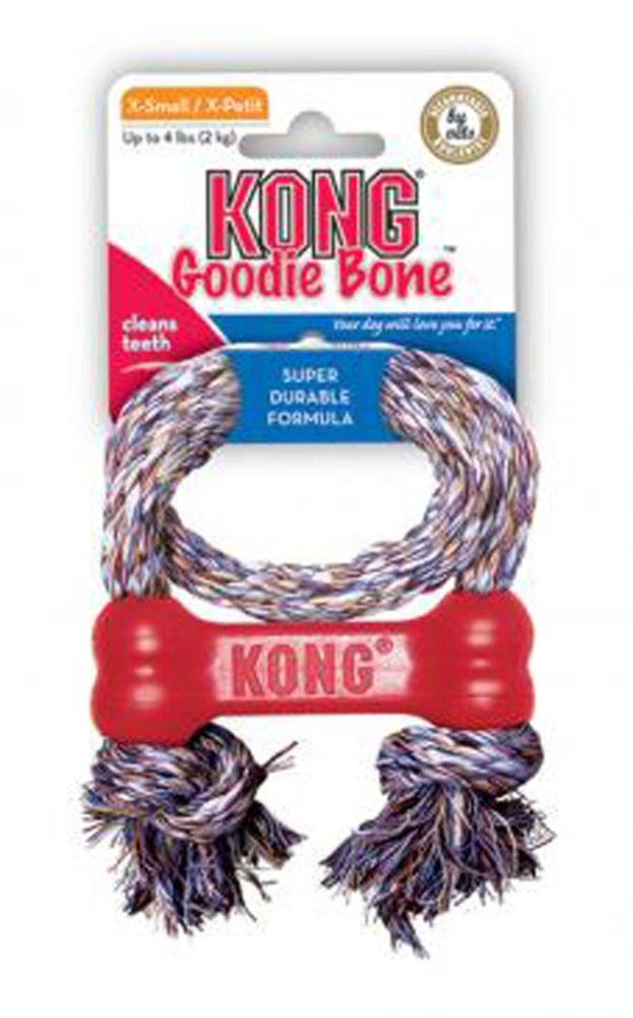KONG Goodie Bone With Rope Dog Toy