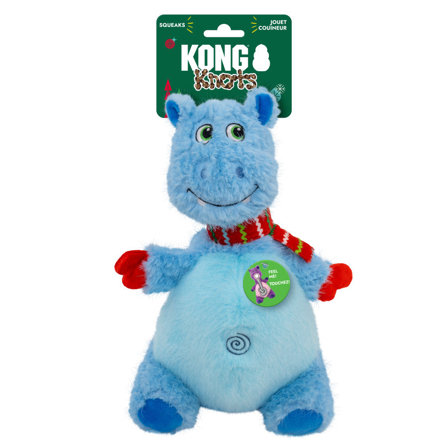 KONG Holiday Knots Belly Hippo Dog Toy
