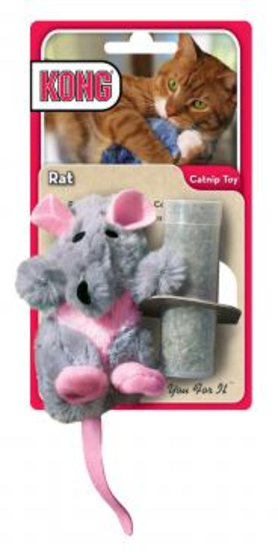 KONG Refillable Feather Rat Catnip Cat Toy