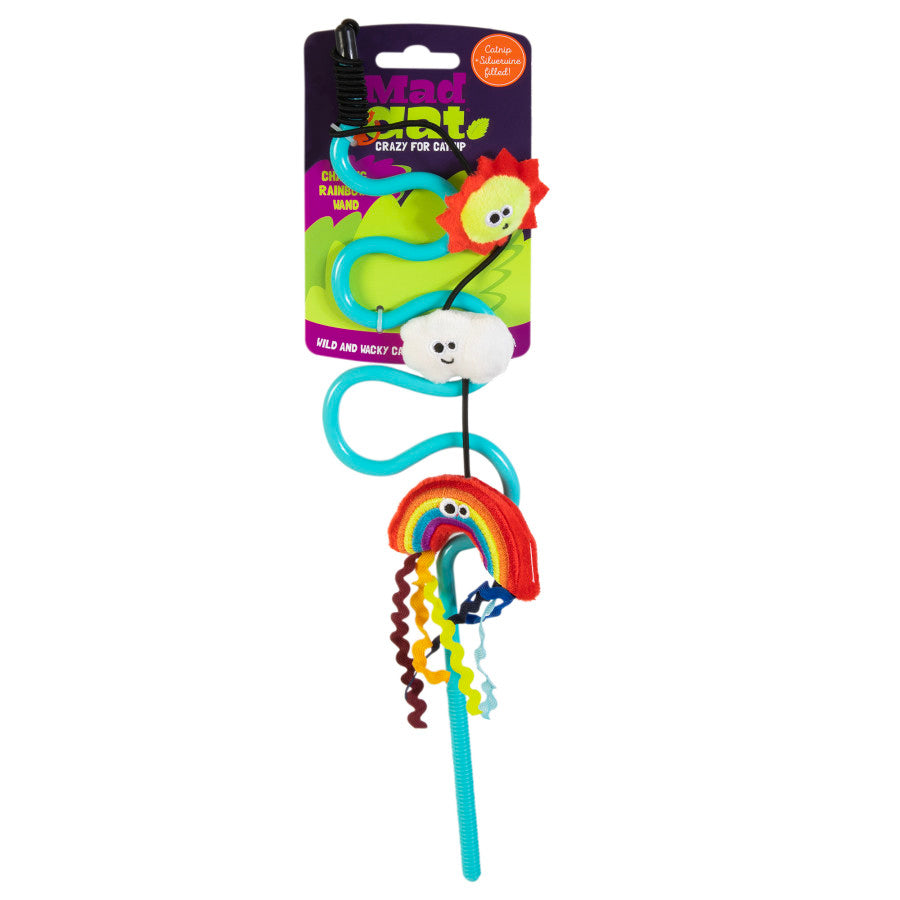 Mad Cat Rainbow Chaser Wand Cat Toy w/Catnip & Silvervine