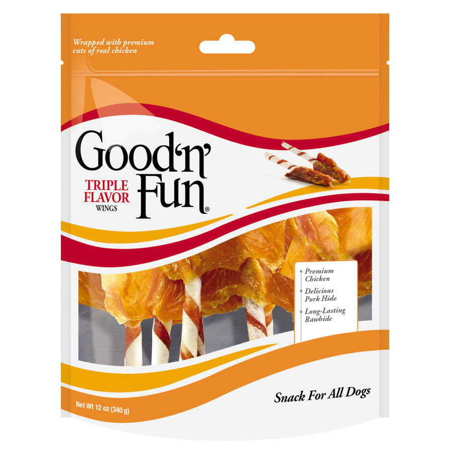 Salix Good 'N' Fun Triple Flavor Wings Dog Treats