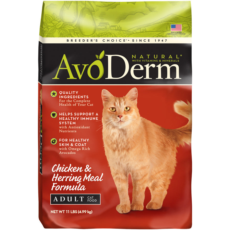 AvoDerm Natural Chicken & Herring Meal Formula - Adult Dry Cat Food