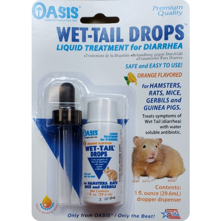 Oasis Wet Tail Drops Diarrhea Treatment for Small Animals