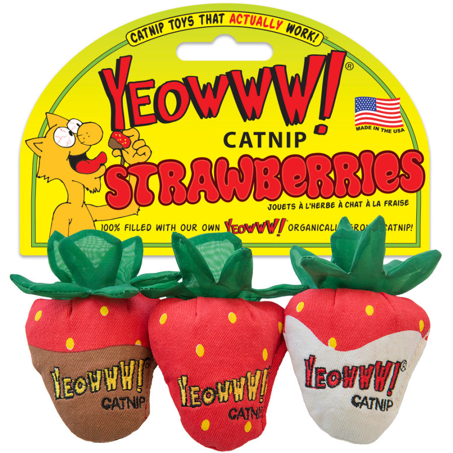 Yeowww! Strawberry Catnip Cat Toy