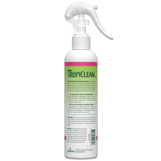 TropiClean Tangle Remover Pet Spray Island Bloom.