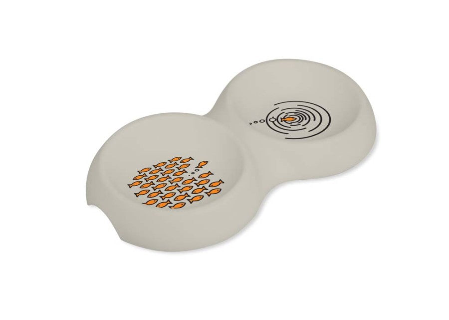 Van Ness Plastics EcoWare Bamboo Double Dish for Cats