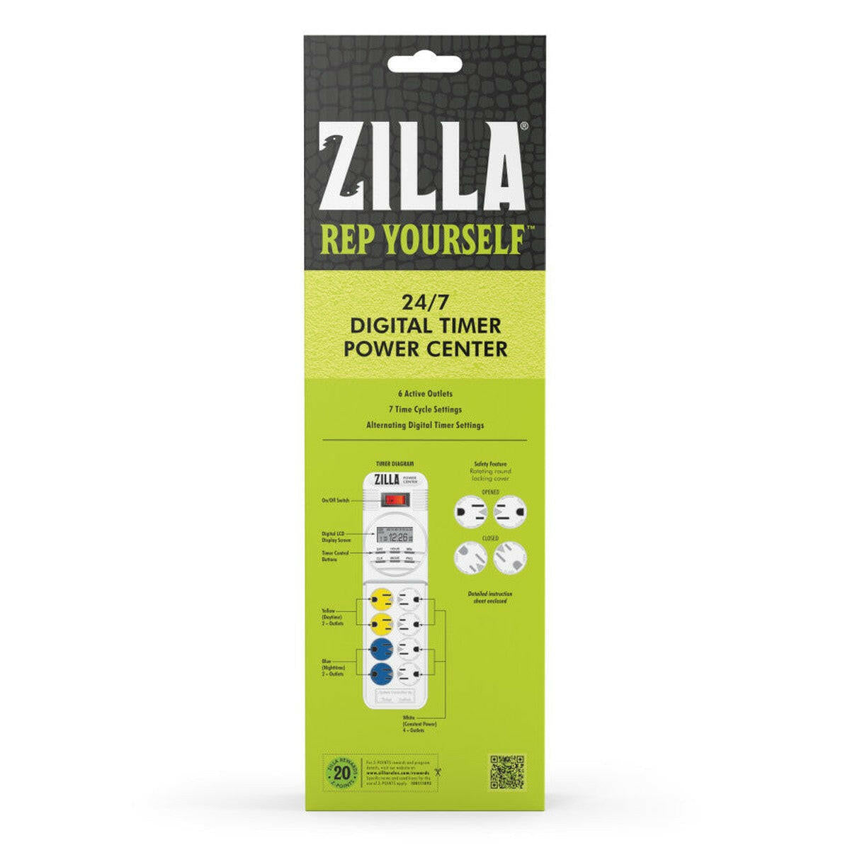 Zilla 24/7 Digital Timer Power Center.