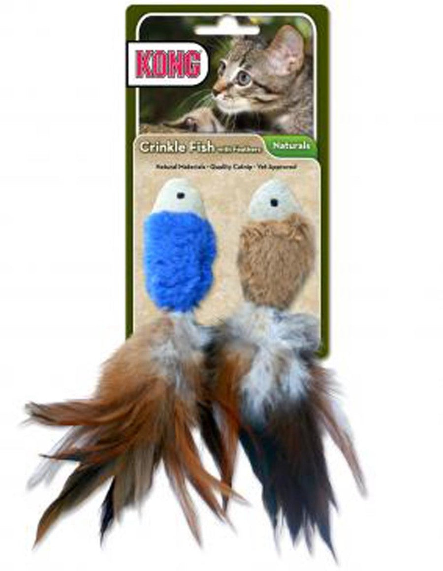 KONG Natural Crinkle Fish Catnip Toy