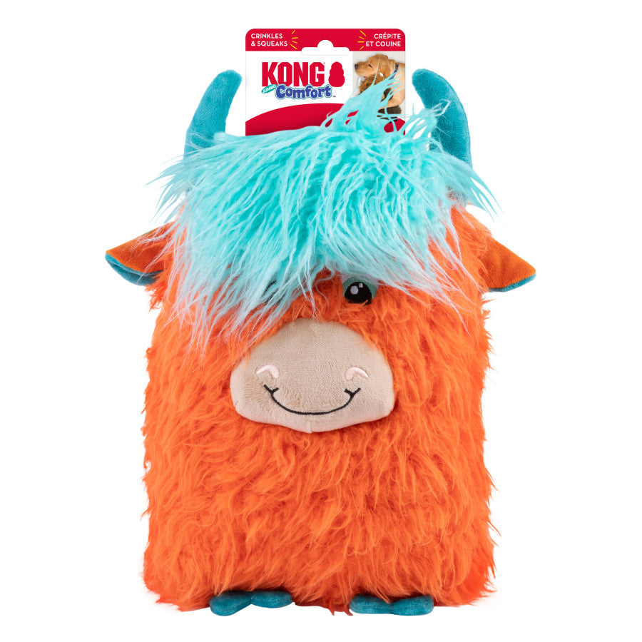 KONG Comfort Highland Cow Dog Toy