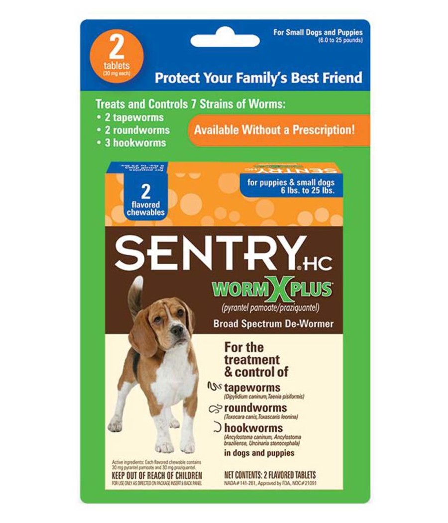 SENTRY Worm X Plus 7 Way De-Wormer for Small Dogs