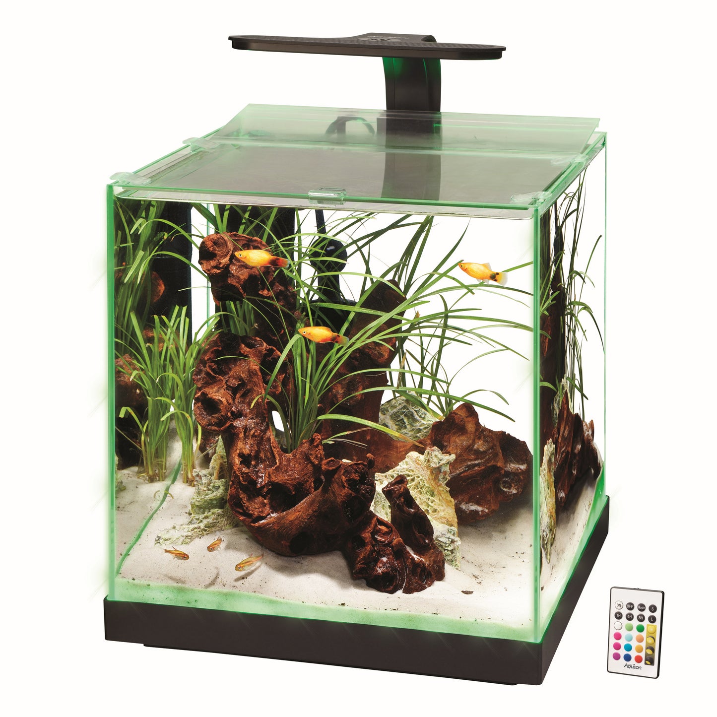 Aqueon Edgelit Rimless Cube Glass Aquariums - Size 6