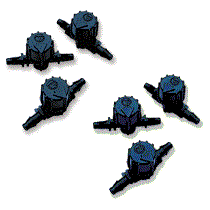 Two Little Fishies Micro Airline Valve barb x barb - 6 pk