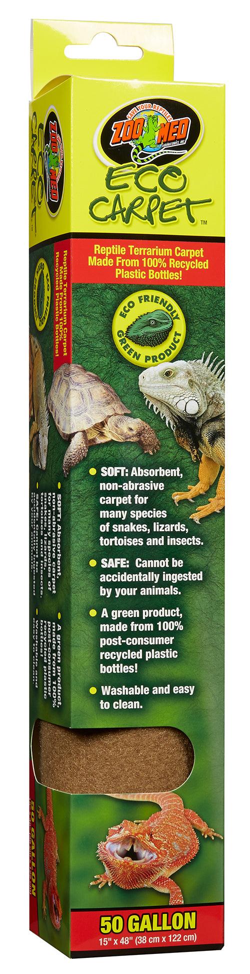 Zoo-Med Eco Carpet - Tan, 15 X 48 in