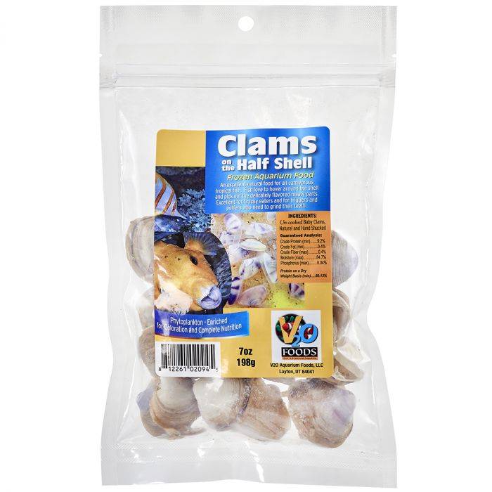 V2O 198g Clams 1/2 Shell (FROZEN)