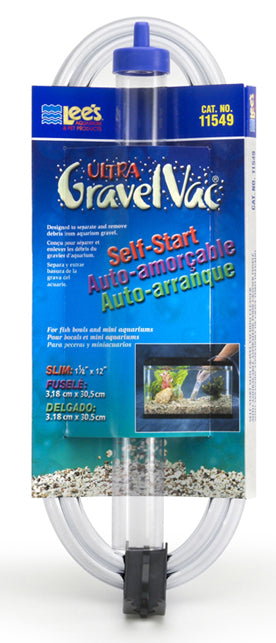 Lee's Aquarium 12" Slim Gravel Vacuum Cleaner, Self-Start