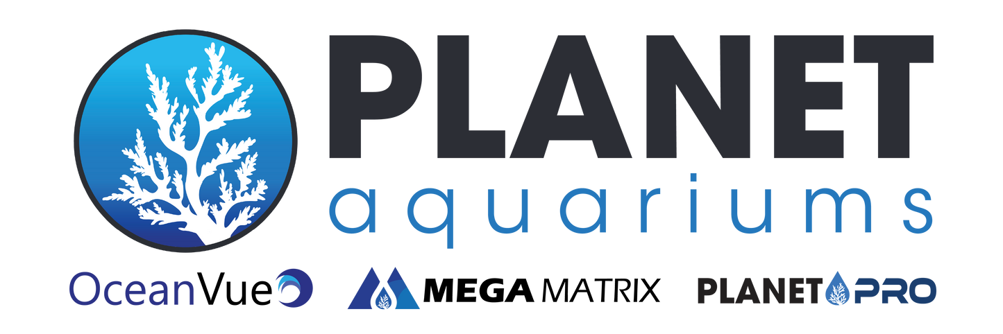 DFW Marketing 72x24 Planet Aquariums Banner White
