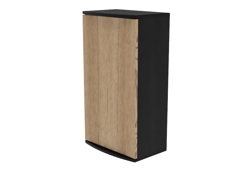 Tideline Furniture Tideline 15.2 Bowfront Stand Black with Natural Artika doors