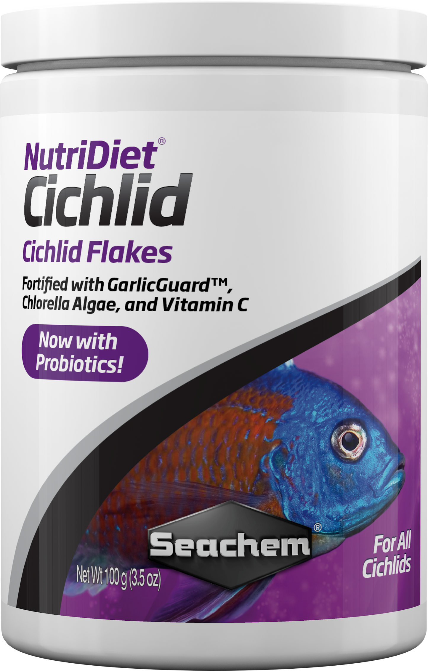 Seachem Laboratories Seachem NutriDiet Cichlid Flakes w/Probiotics