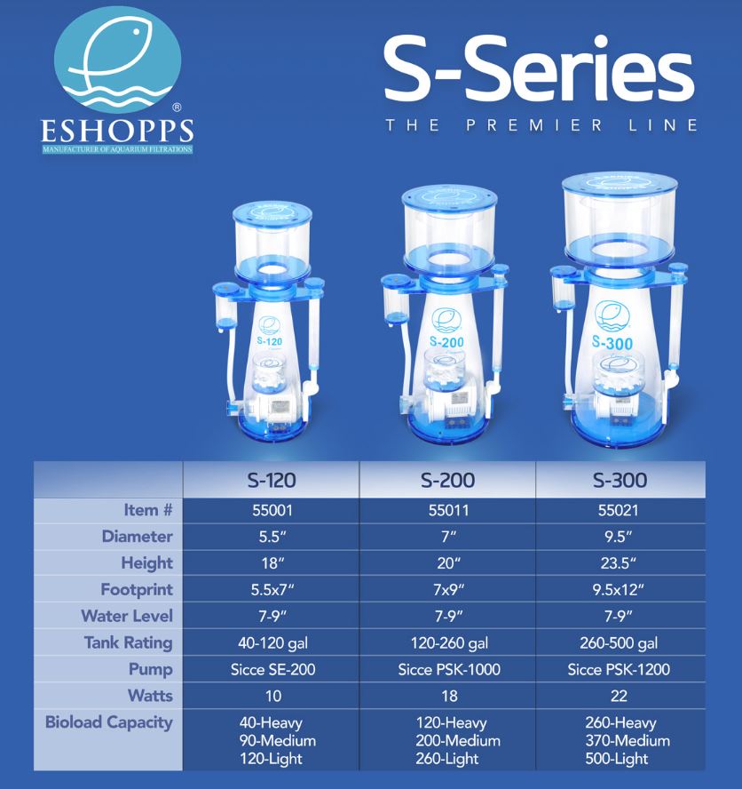 Eshopps S-300 Cone Skimmer 4th Gen