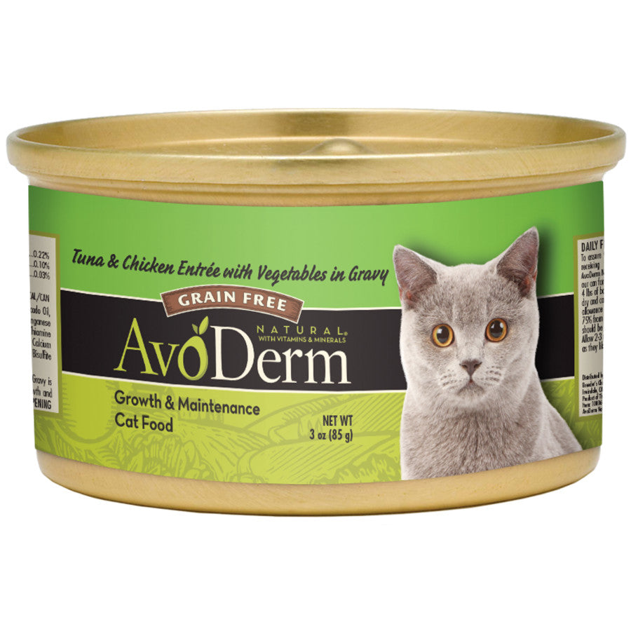 AvoDerm Natural Grain Free Tuna & Chicken Entrée with Vegetables Wet Cat Food