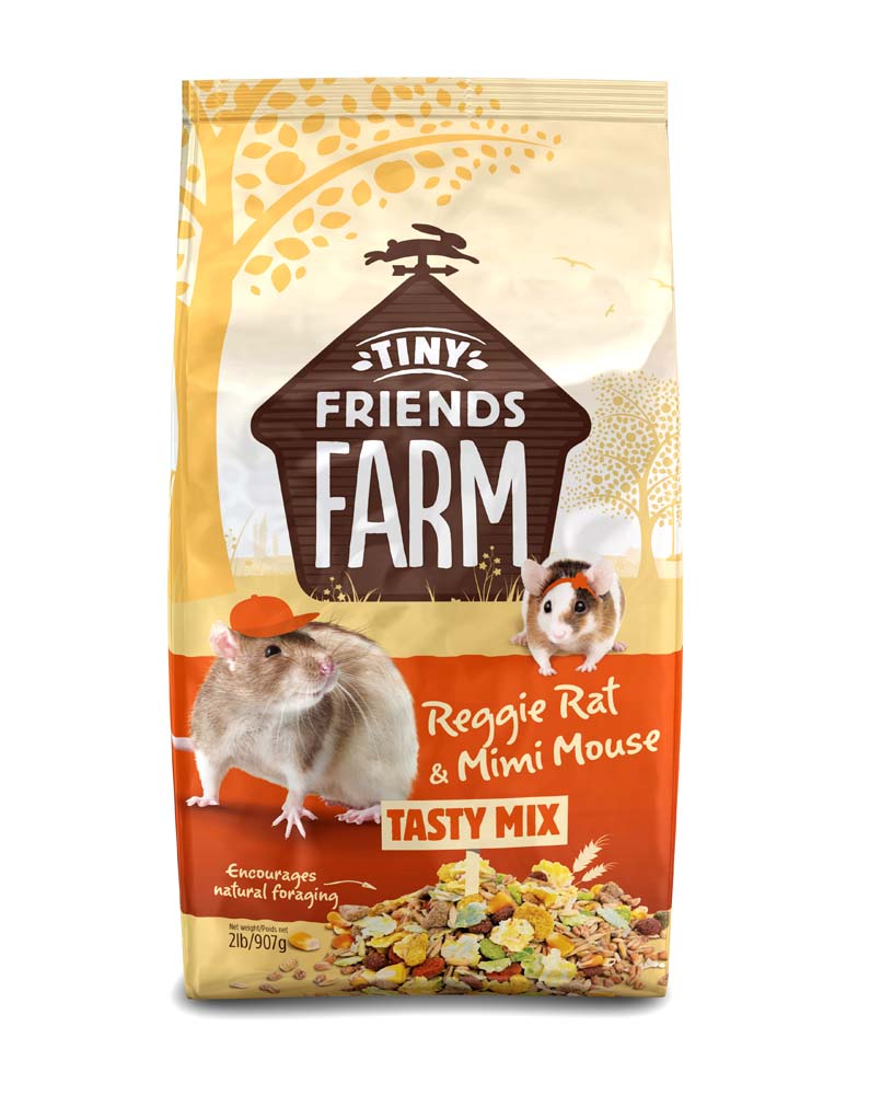 Tiny Friends Farm Reggie Rat and Mimi Mouse Tasty Mix Dry Food