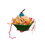 A & E Cages Happy Beaks Sweet Tweets Cupcake Foot Bird Toy