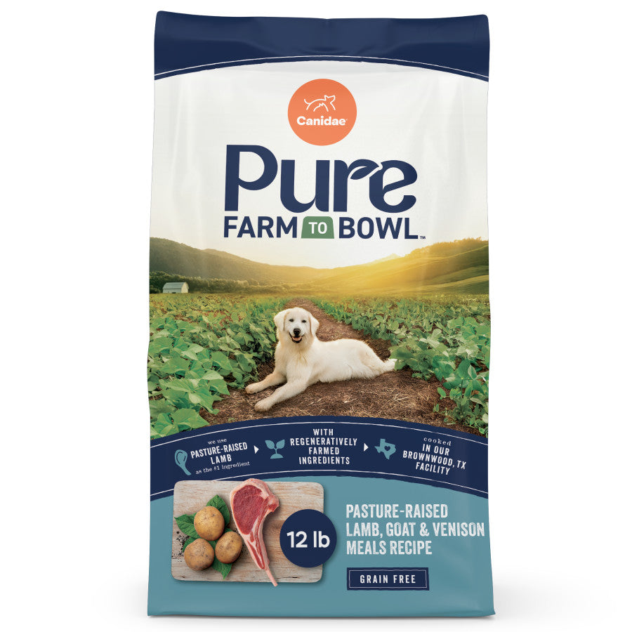 CANIDAE PURE Farm To Bowl Grain-Free LID Dry Dog Food