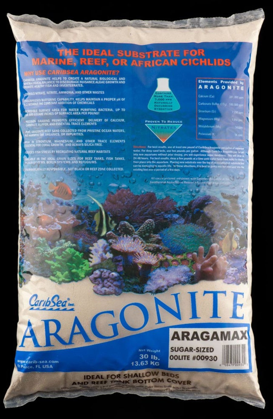 CaribSea Aragamax Sugar-Sized Dry Aragonite Sand
