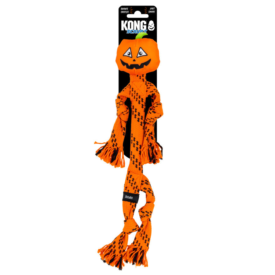 KONG Halloween Scrubz Jack-o-Lantern Dog Toy