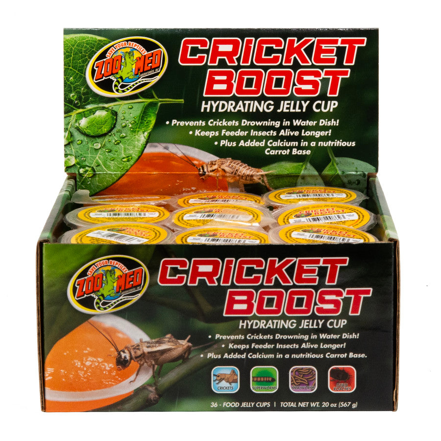 Zoo Med Cricket Boost Hydrating Jelly Cup Counter Display