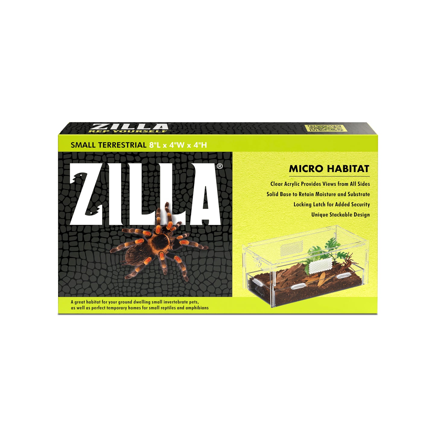 Zilla Micro Habitat, Terrestrial - Terrestrial, 1ea/SMall
