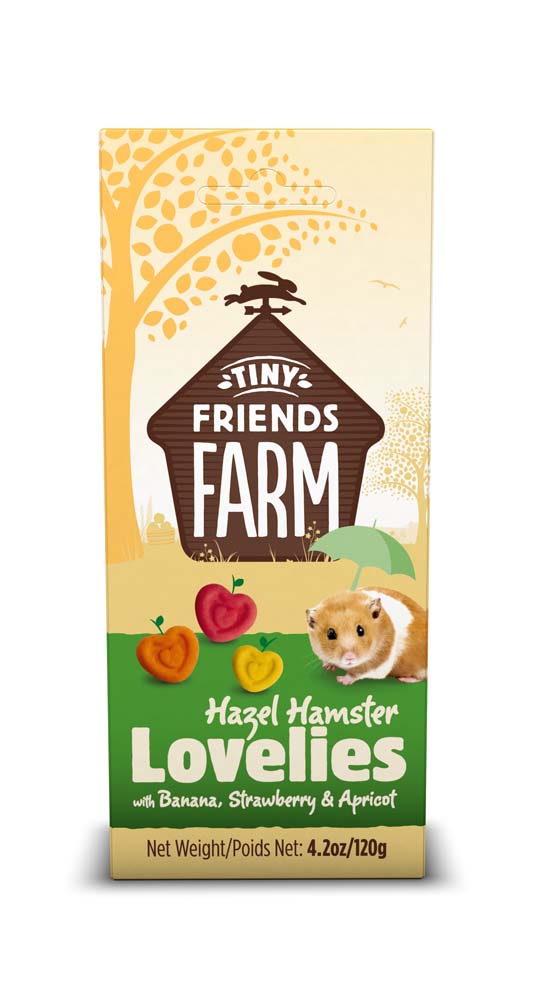 Tiny Friends Farm Hazel Hamster Lovelies w/Banana, Strawberry and Apricot