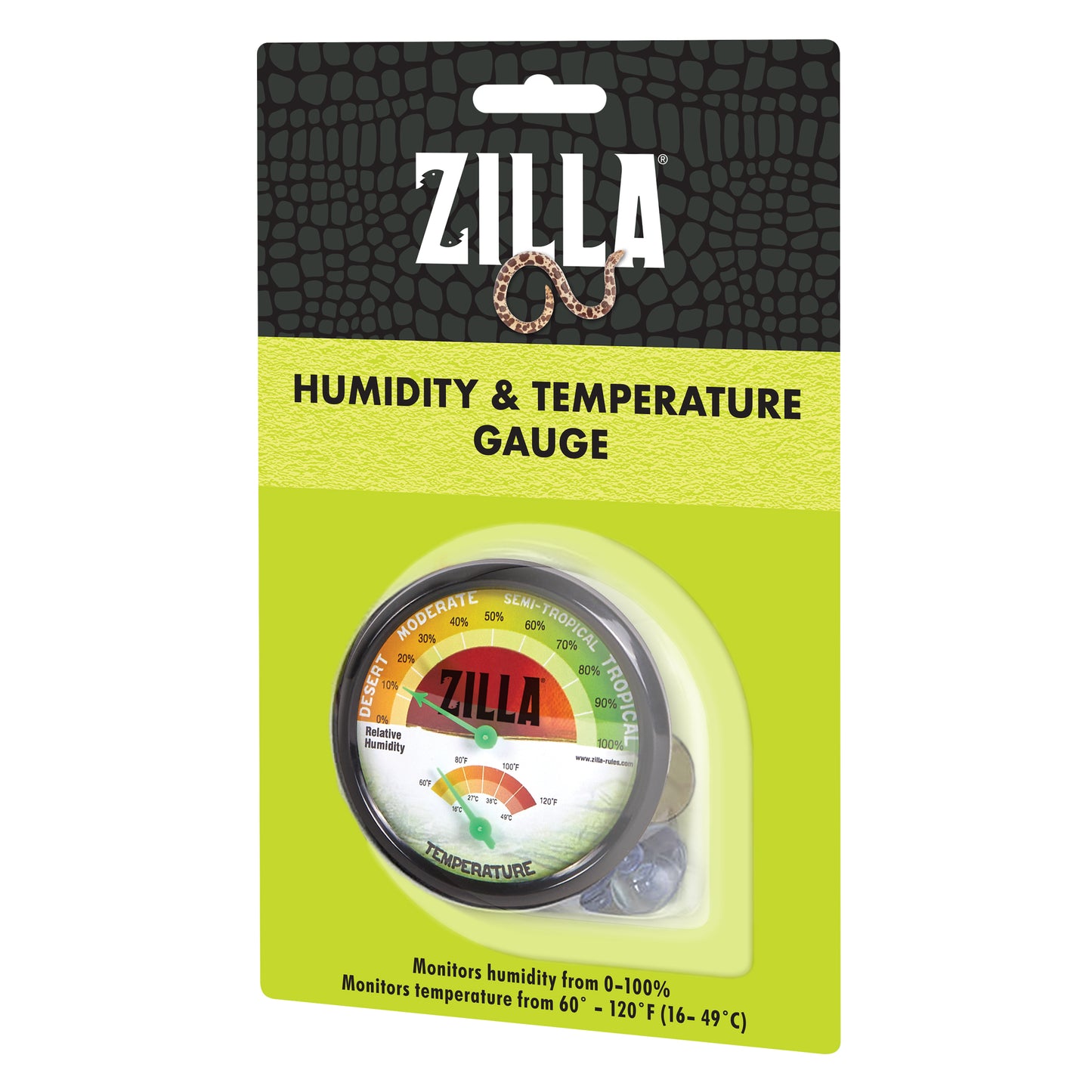 Zilla Humidity & Temperature Gauge - 1ea