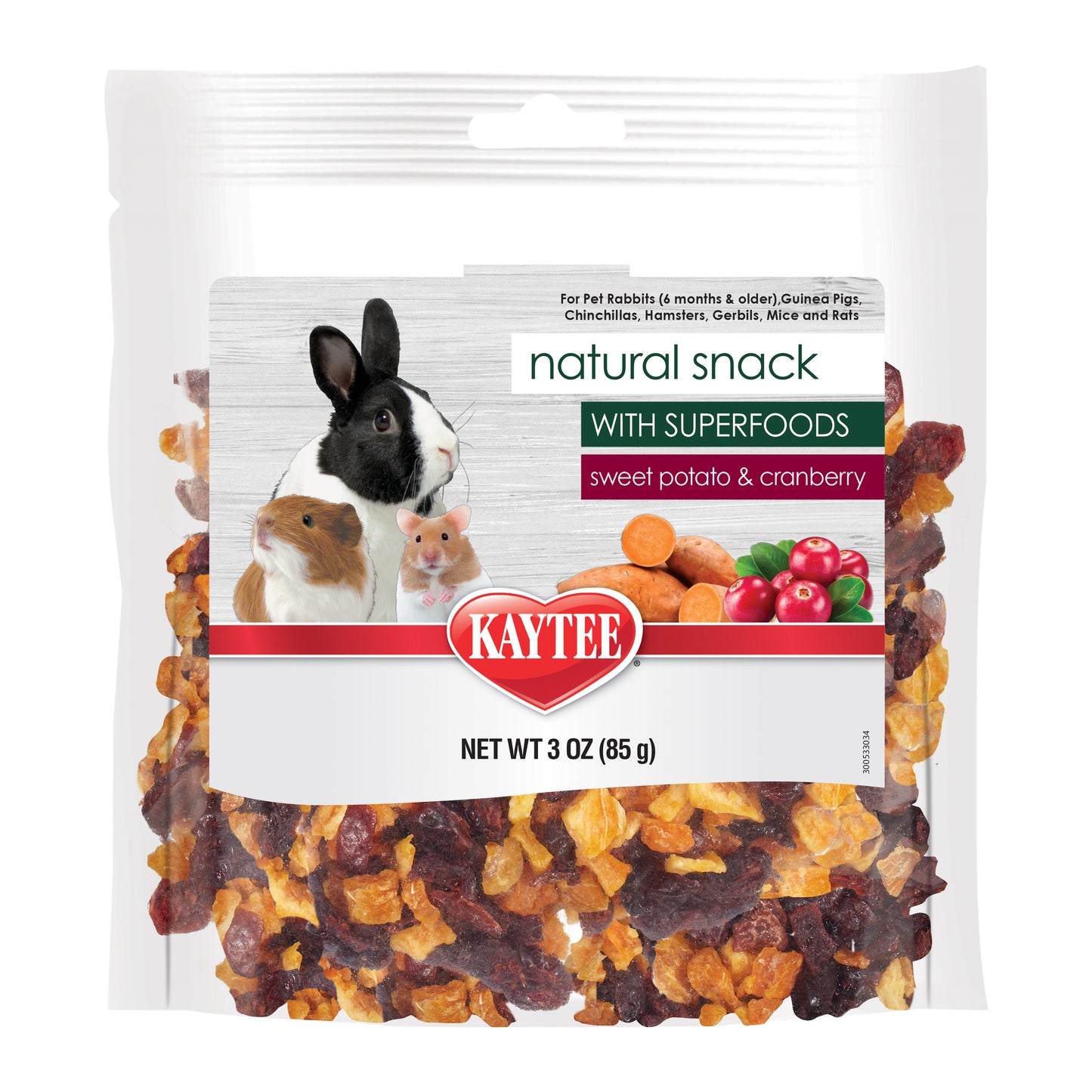 Kaytee Natural Snack with Superfoods Sweet Potato and Cranberry