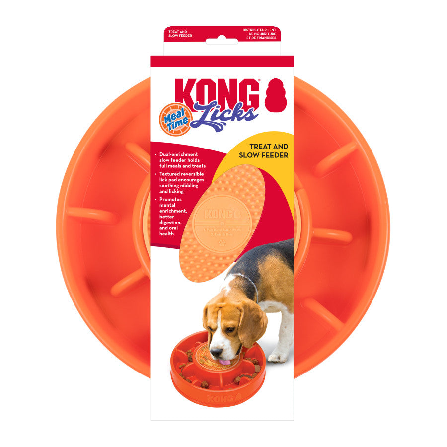 KONG Licks Mealtime Dog Treat Toy & Slow Feeder