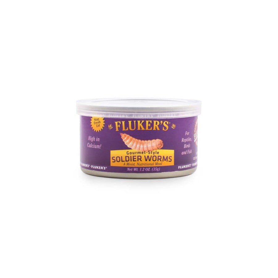 Fluker's Gourmet-Style Canned Soldier Worms Reptile Wet Food