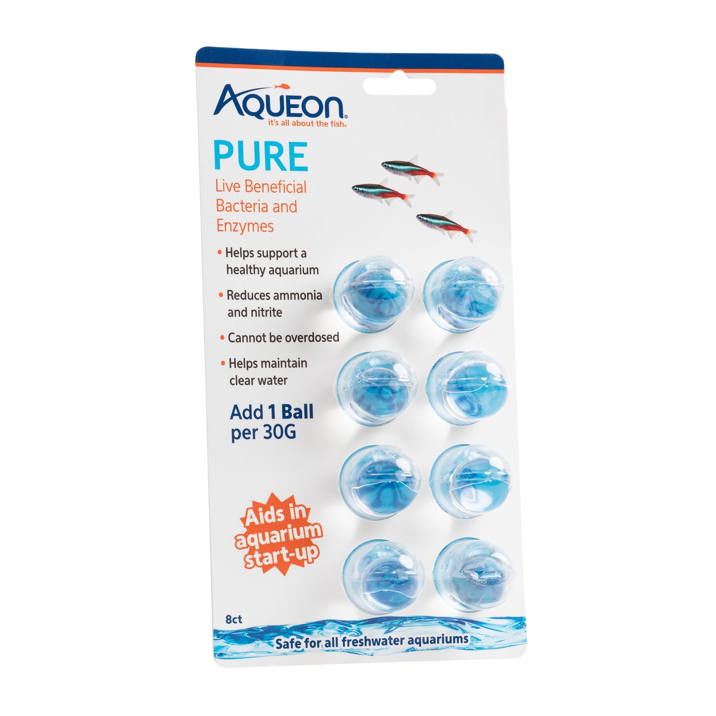 Aqueon PURE Live Beneficial Bacteria - 8 Pack, 6ea/30 gal