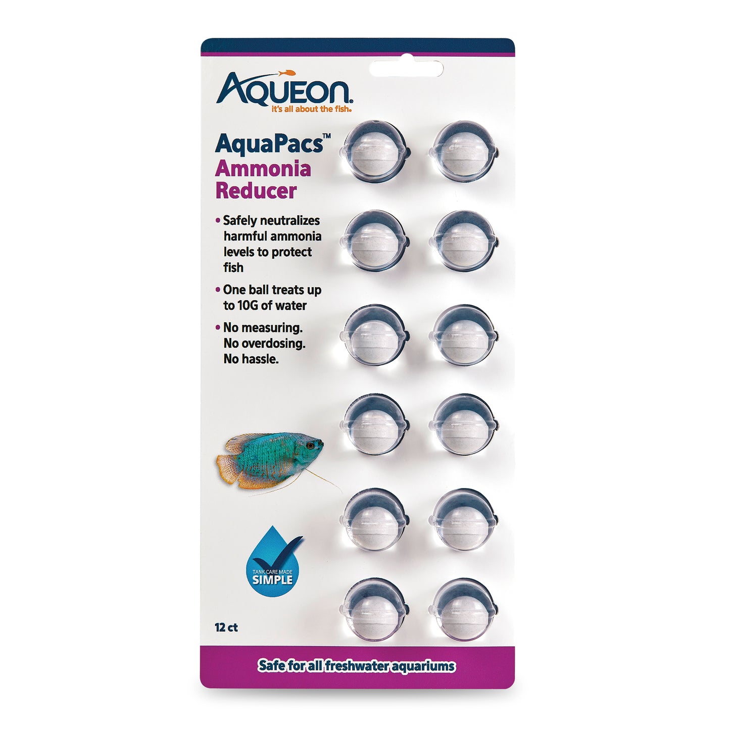 Aqueon AquaPacs Ammonia Reducer - 6ea/12-pk
